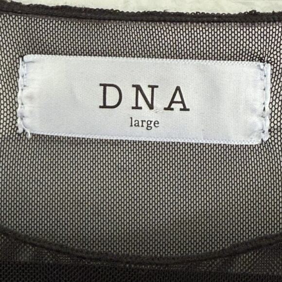 DNA Womens Large Mesh Ruched Bust Top Witchy Whimsigoth Gothic Dark Romantic Y2k - Picture 4 of 5